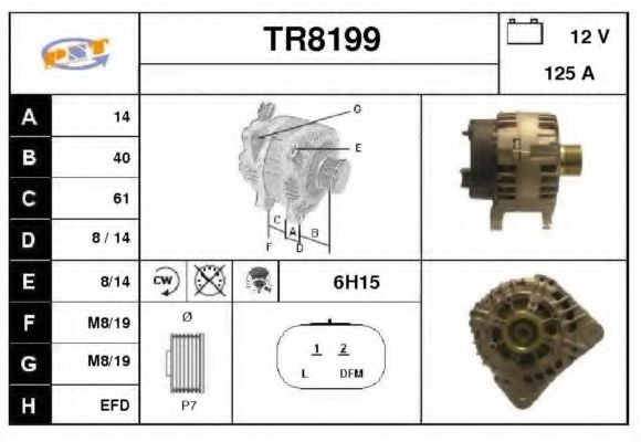 TR8199 SNRA Alternator