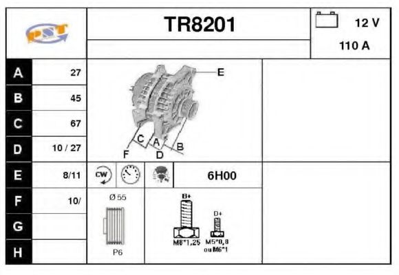 TR8201 SNRA Alternator