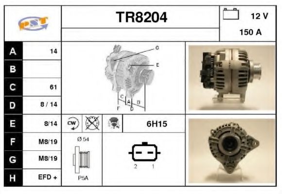 TR8204 SNRA Alternator