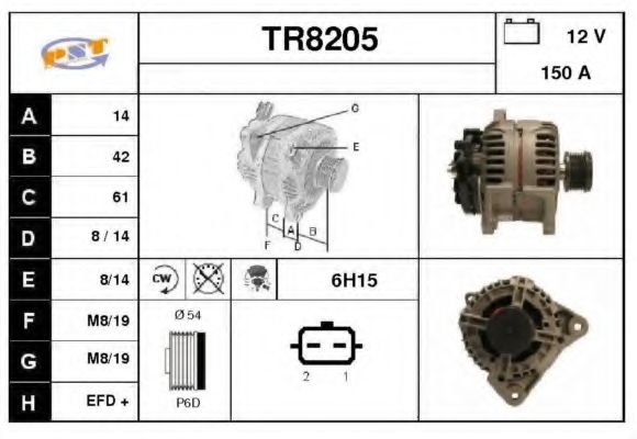 TR8205 SNRA Alternator