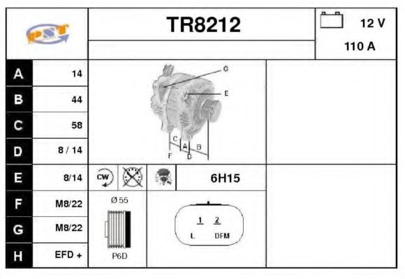 TR8212 SNRA Alternator