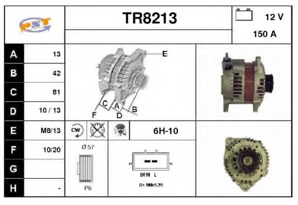TR8213 SNRA Alternator