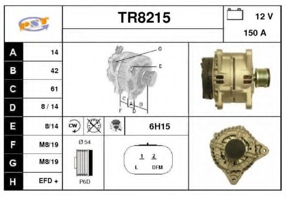 TR8215 SNRA Alternator Alternator