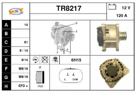 TR8217 SNRA Alternator Alternator