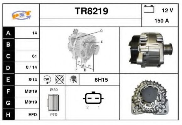 TR8219 SNRA Alternator Alternator
