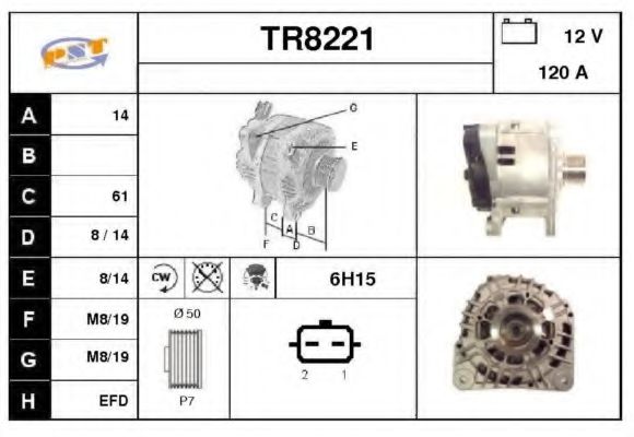 TR8221 SNRA Alternator Alternator