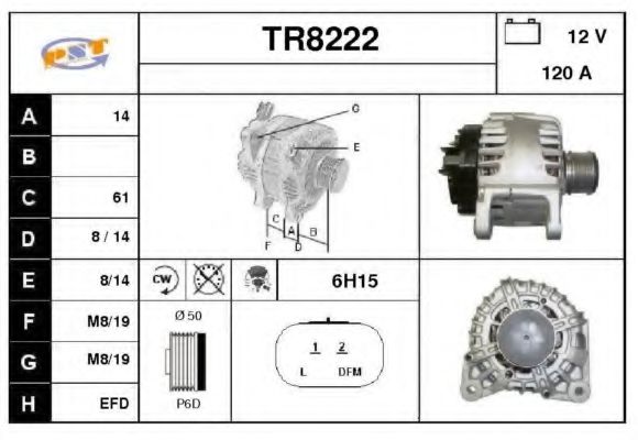 TR8222 SNRA Alternator