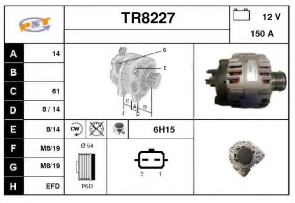 TR8227 SNRA Alternator