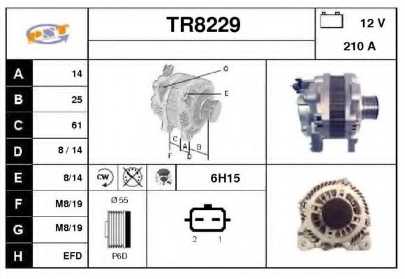 TR8229 SNRA Alternator Alternator