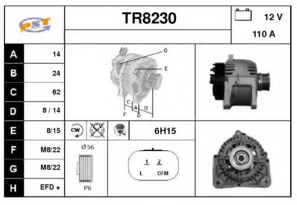 TR8230 SNRA Alternator Alternator