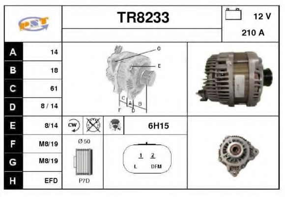 TR8233 SNRA Alternator