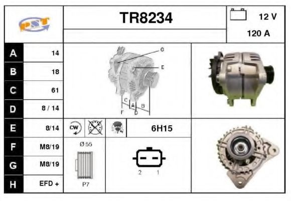 TR8234 SNRA Alternator