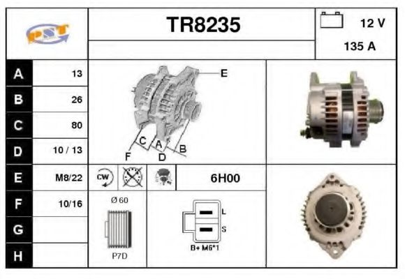 TR8235 SNRA Alternator Alternator