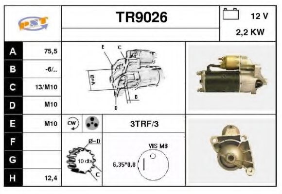 TR9026 SNRA Starter System Starter