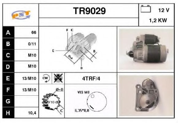 TR9029 SNRA Starter System Starter