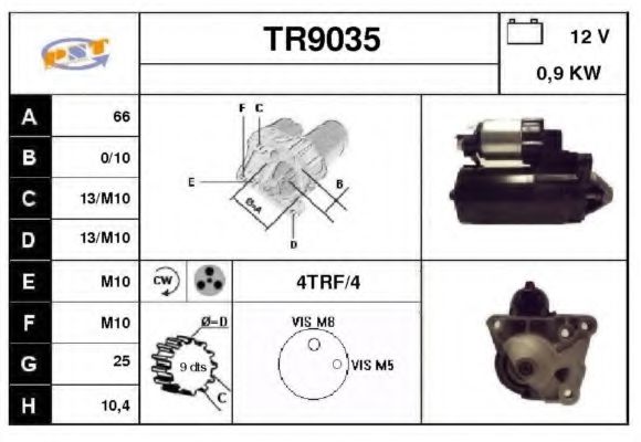 TR9035 SNRA Starter System Starter