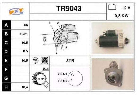TR9043 SNRA Starter System Starter