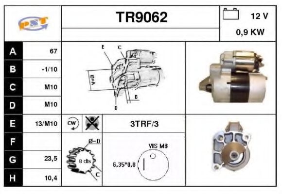 TR9062 SNRA Starter System Starter