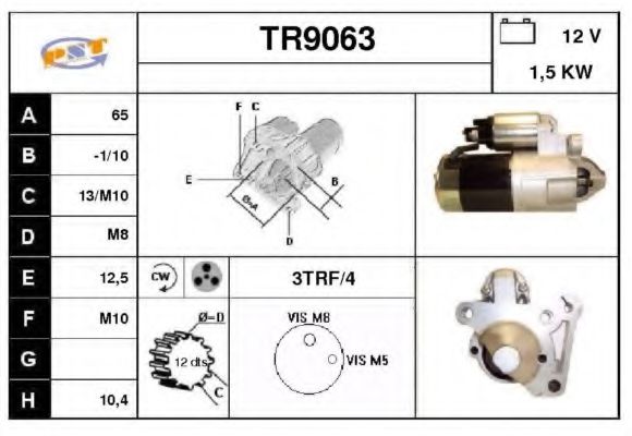 TR9063 SNRA Starter System Starter