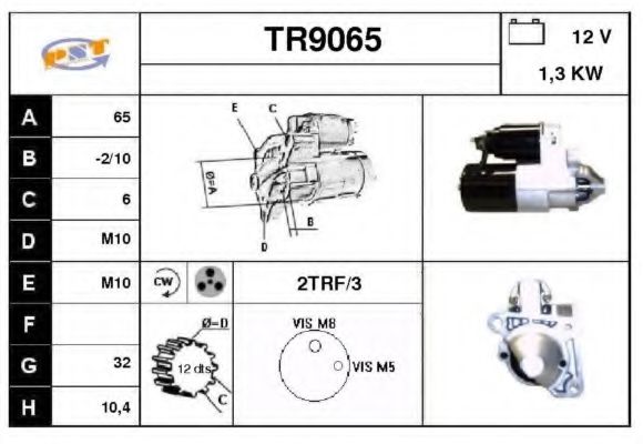 TR9065 SNRA Starter System Starter