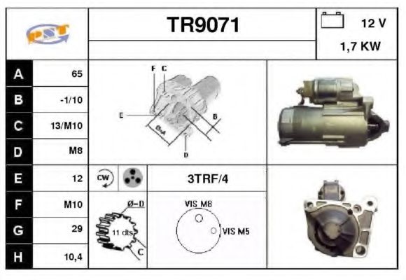 TR9071 SNRA Starter System Starter