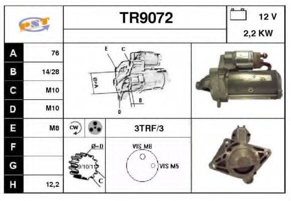 TR9072 SNRA Starter System Starter