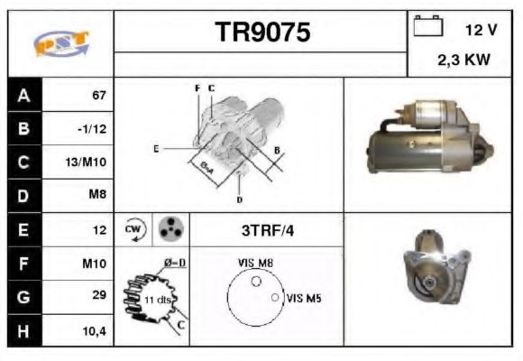 TR9075 SNRA Startanlage Starter