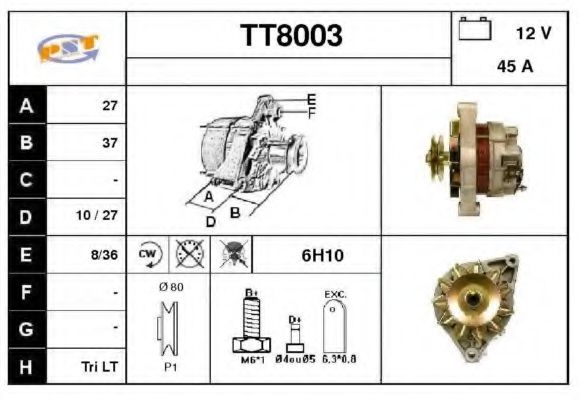 TT8003 SNRA Alternator