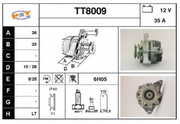 TT8009 SNRA Alternator