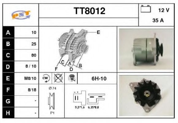 TT8012 SNRA Alternator