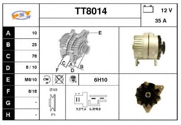 TT8014 SNRA Alternator