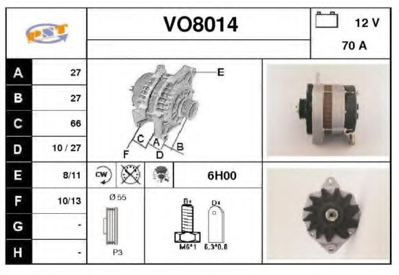 VO8014 SNRA Alternator