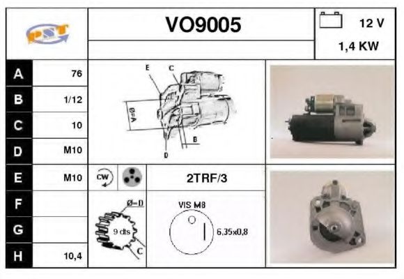 VO9005 SNRA Starter System Starter
