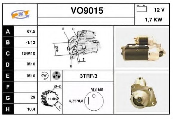 VO9015 SNRA Steering Gear