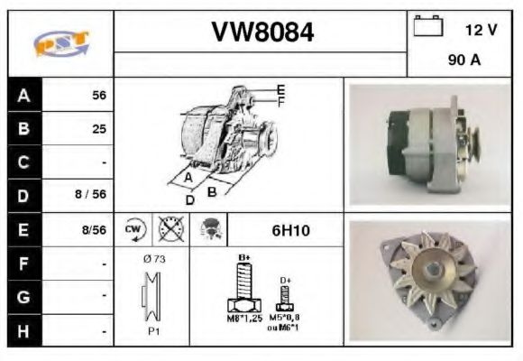 VW8084 SNRA Alternator