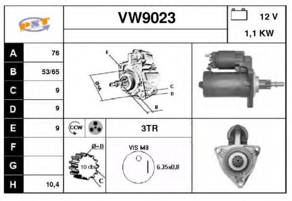 VW9023 SNRA Starter System Starter