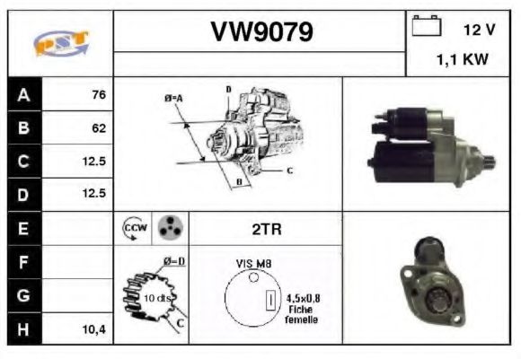 VW9079 SNRA Starter System Starter