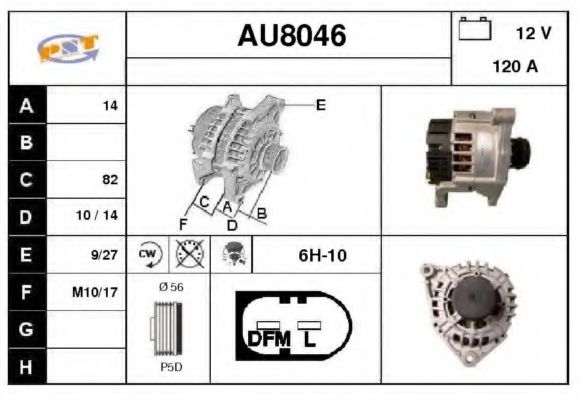 AU8046 SNRA Alternator