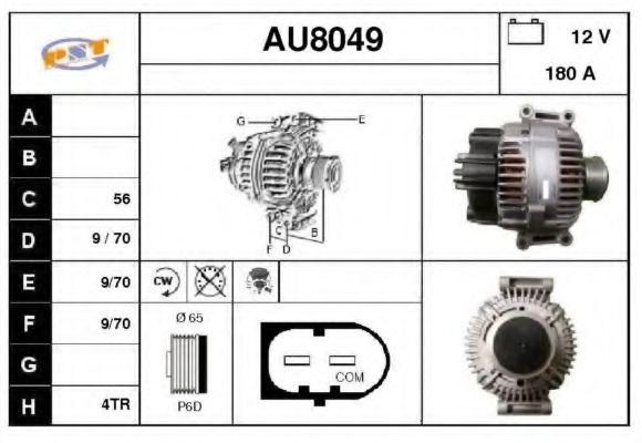 AU8049 SNRA Alternator Alternator