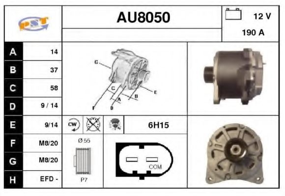 AU8050 SNRA Alternator