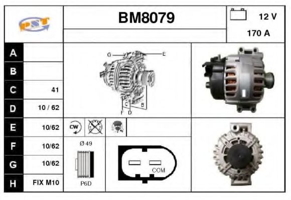 BM8079 SNRA Alternator