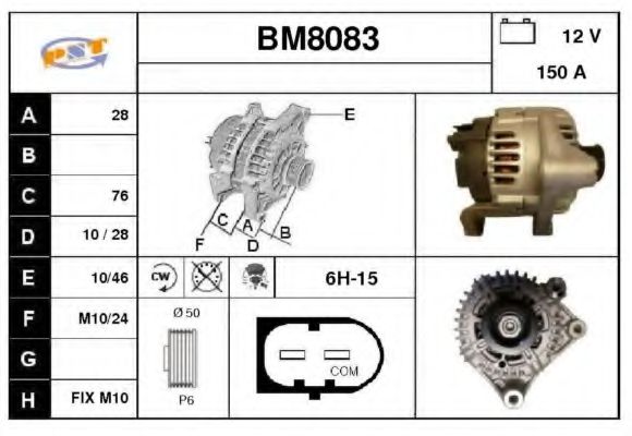 BM8083 SNRA Alternator Alternator