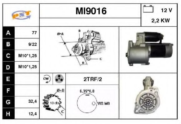 MI9016 SNRA Starter System Starter