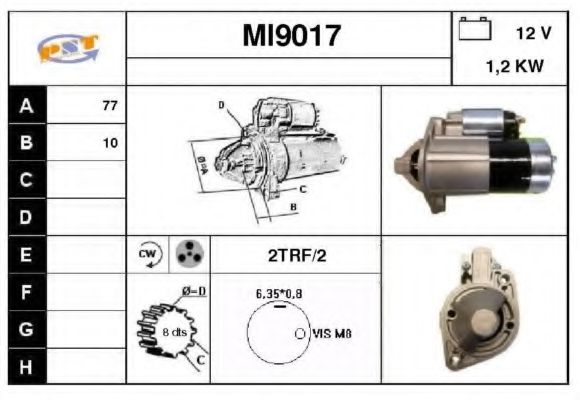 MI9017 SNRA Starter System Starter