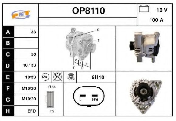 OP8110 SNRA Alternator