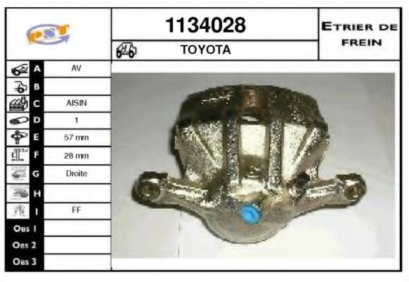 1134028 SNRA Brake System Brake Caliper