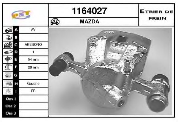 1164027 SNRA Brake System Brake Caliper