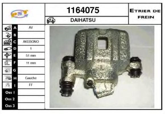 1164075 SNRA Brake System Brake Caliper
