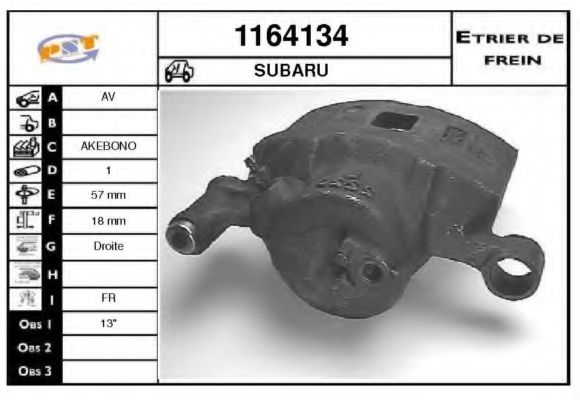 1164134 SNRA Brake System Brake Caliper
