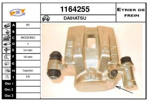 1164255 SNRA Brake System Brake Caliper